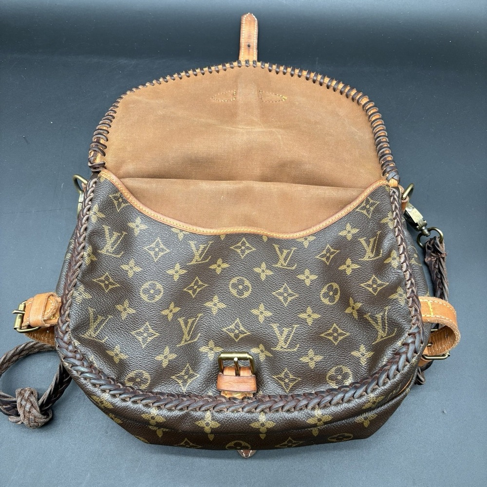 Louis Vuitton Monogram Braided Leather Shoulder Bag Vintage 90s Authentic COA - Picture 10 of 16